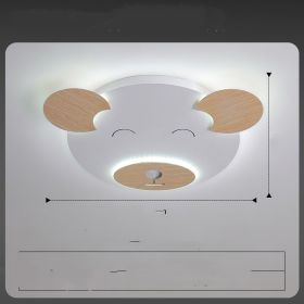 Creative Cartoon Bear Simple Modern Princess Room Lamp (Option: Monochromatic white light-S)