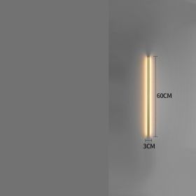 Simple Modern Minimalist Long Strip Living Room Grille Wall Lamp (Option: Gold-60CM-Warm light)