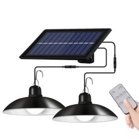 Solar Single Head Chandelier LED Retro (Option: 60LED double head-Warm light)