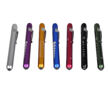 Multi Colors Medical Penlight First Aid LED White or Yellow Pen Light Torch for Doctor Nurse Diagnosis (Option: Black-Yellow light)