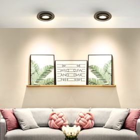 Square Round LED Embedded Elephant Trunk Lamp Living Room Ceiling Corridor Spotlight (Option: Black 7W opening95mm-Single head round-4000K)