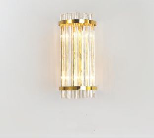 Modern Living Room Light Luxury Crystal Creative Wall Lamp (Option: Model F titanium-Led light source)