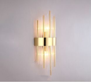 Modern Living Room Light Luxury Crystal Creative Wall Lamp (Option: Type C titanium-Led light source)