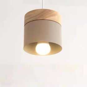 Nordic Creative Restaurant Lamp Makaron Modern Iron Art (Option: Khaki-LED white light)