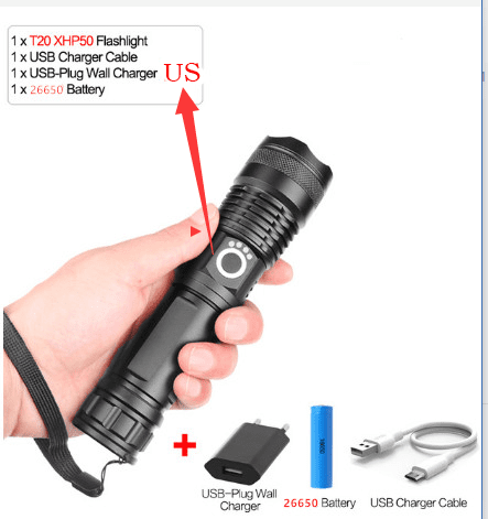USB Charging Zoom P50 Flashlight USB Charging Zoom P50 Flashlight