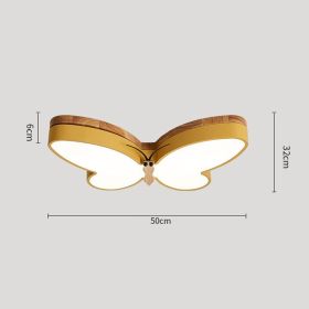 Nordic Simple And Creative Butterfly Bedroom Lamp Eye Protection Cartoon LED (Option: Yellow-50cm-Warm light)