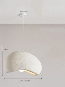 Cloud Chandelier With Micro Cement Cream French Bar Island Restaurant (Option: White-Diameter 70cm)