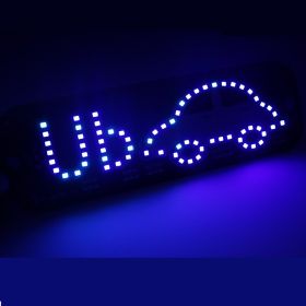 Warning Light UBER Taxi Light Car Roof Light USB Plug With Switch (Option: Ice blue-UB car)