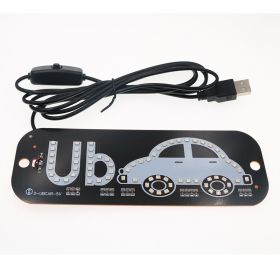 Warning Light UBER Taxi Light Car Roof Light USB Plug With Switch (Option: Blue-UB car)