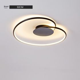Ins Wind Minimalist Lamps Modern Simple Restaurant Ceiling Light (Option: Black-60cm-Tmall Genie)