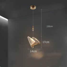 Butterfly Chandelier Bedside Enamelled Dining Hall Staircase (Option: Trumpet clear-Tricolor light)