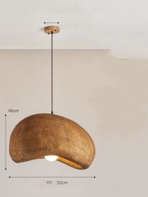 Cloud Chandelier With Micro Cement Cream French Bar Island Restaurant (Option: Wood-Diameter 70cm)