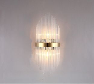 Modern Living Room Light Luxury Crystal Creative Wall Lamp (Option: Type B titanium1-Led light source)
